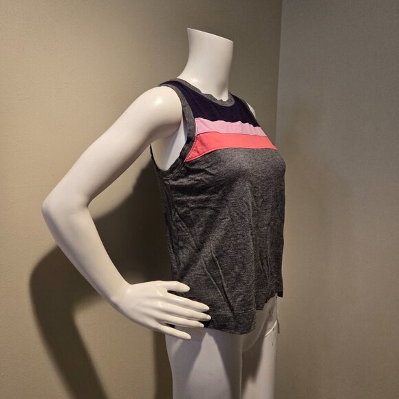 Evereve Porter Stripe Tank Top Gray Pink XS - Picture 4 of 5